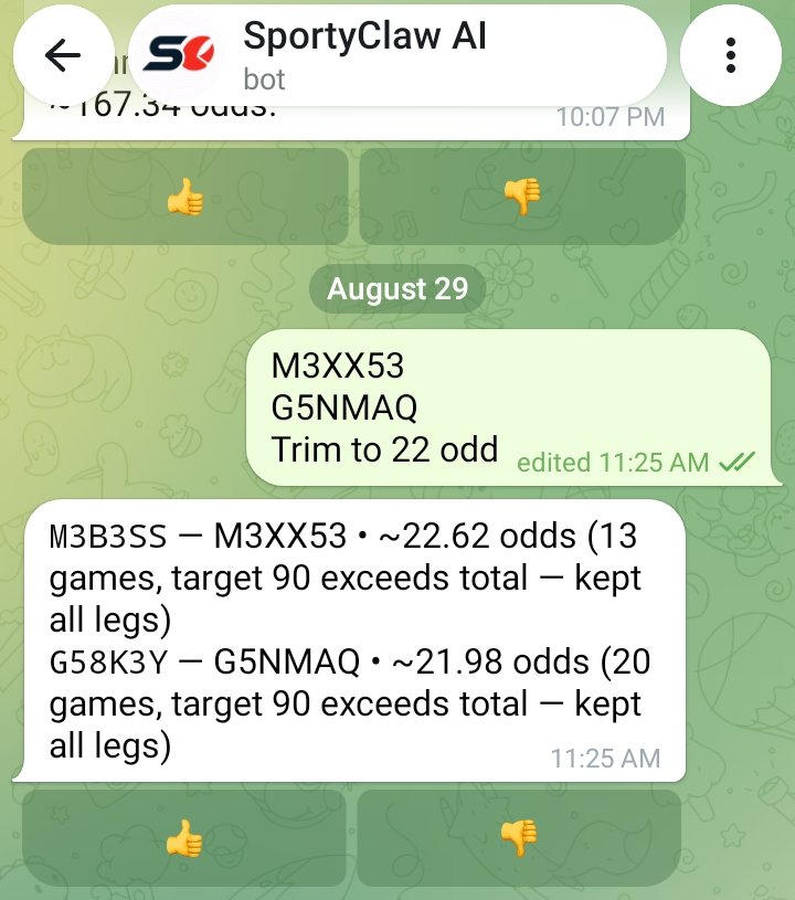 harri_xc's tweet photo. @CHIZZY_BB Main Game - M3XX53

Sure Odd - M3B3SS

ODDS - 22

Main Game - G5NMAQ

Sure Odd - G58K3Y

ODDS - 22

Green luck!! https://t.co/ZOqejoQ2Rk