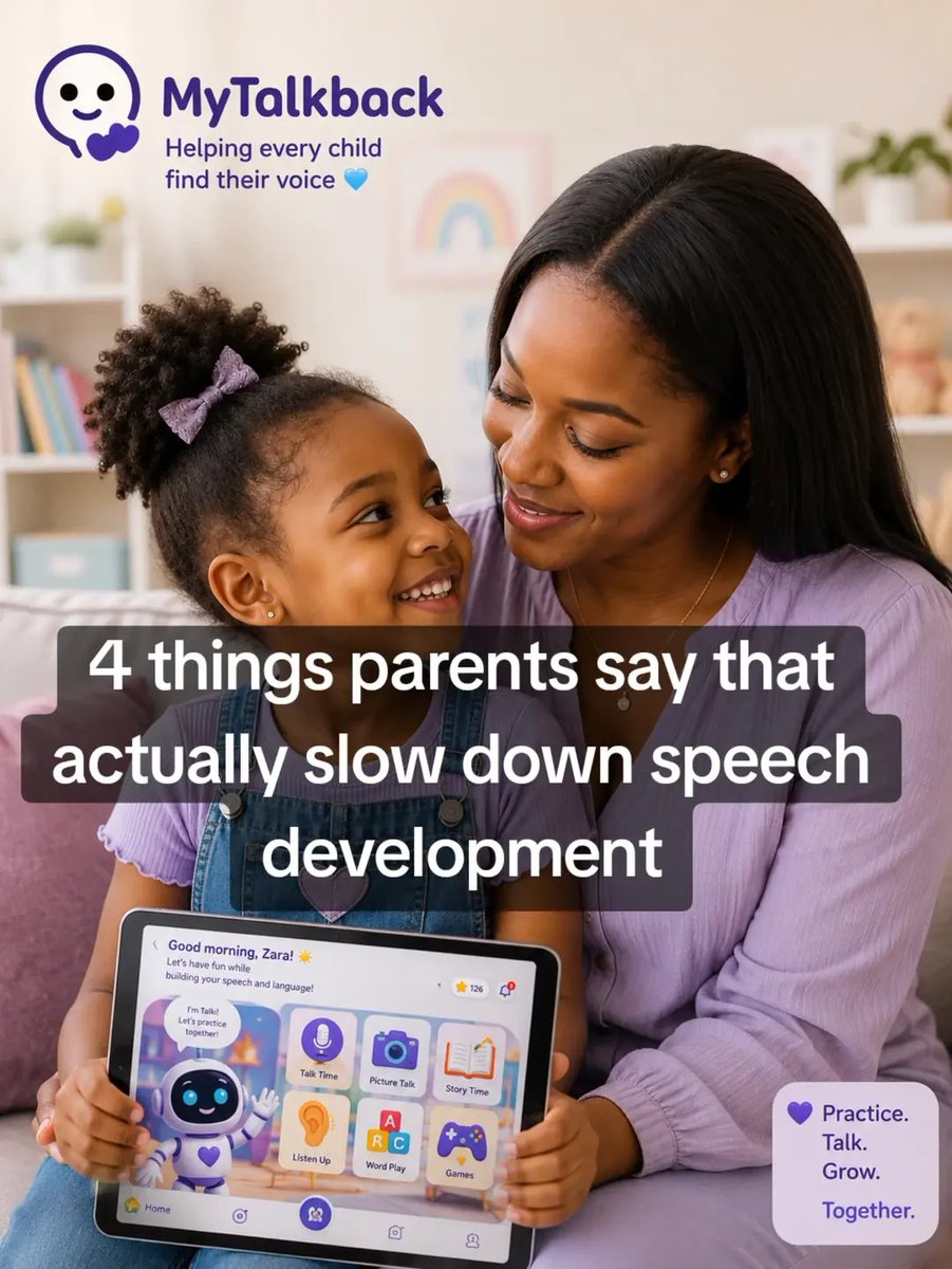 MyTalkBack's tweet photo. The most common mistakes parents make are the ones that come from love. Save this post and drop a 💙 if you've caught yourself doing any of these.
TalkBack helps parents support their child's language development the right way with AI-guided daily sessions and parent coaching. https://t.co/68A1oswoNp