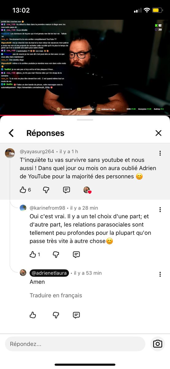allofffmeee's tweet photo. Le karma frappe si fort à la porte 😂😂  #adrienytb https://t.co/8ZrQw79mWQ