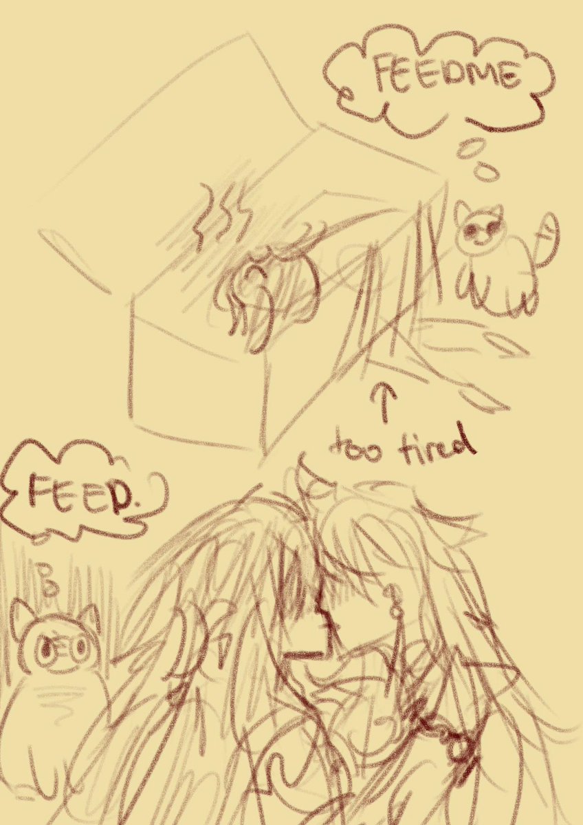 sepulenarin's tweet photo. #AshrenWeek2026 #Ashblade
Day 6 - Family 
Cat dads stuffs https://t.co/myTEduiTbh