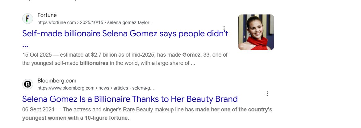 TylasPromo's tweet photo. @Lilac99264087 @angelspopworld And then they went back on their claim!!! Selena literally confirmed she is a billionaire. Forbes can no longer be trusted. https://t.co/Qs7RSgVbyf