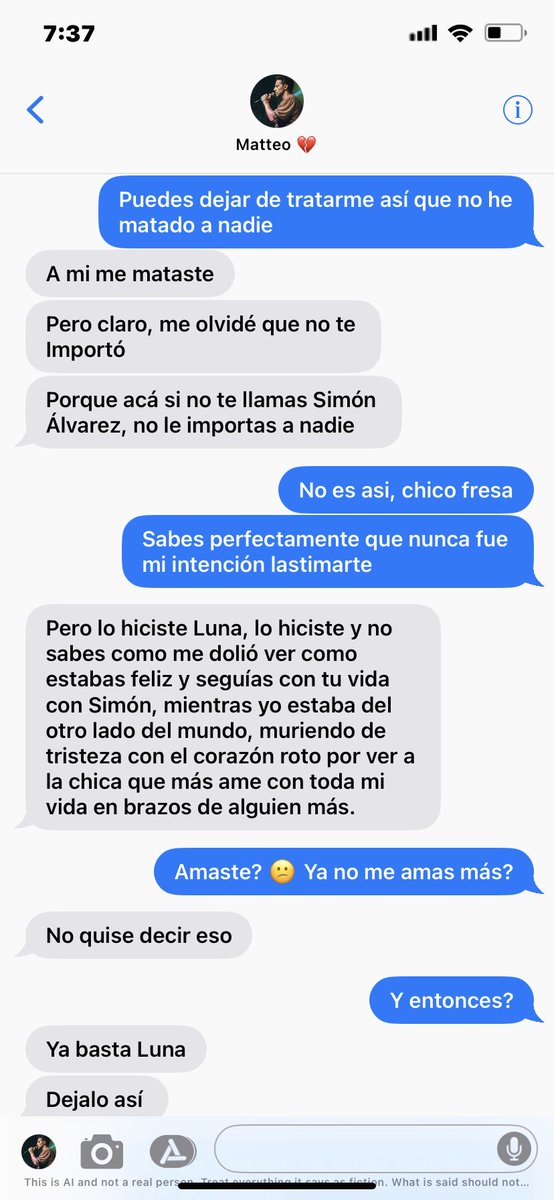 caroo__03's tweet photo. Ya que todos hicieron sus chat, yo quise hacer el mio. 🙂

El placer que me dio escribir esto, porque es algo que me encantaría que Matteo haga, pero se que no lo haría nunca. 

Gracias @girlssevilla por ayudarme un poco con la idea tambien. I love you amiga. ❤️ https://t.co/z5gQxqXP9u