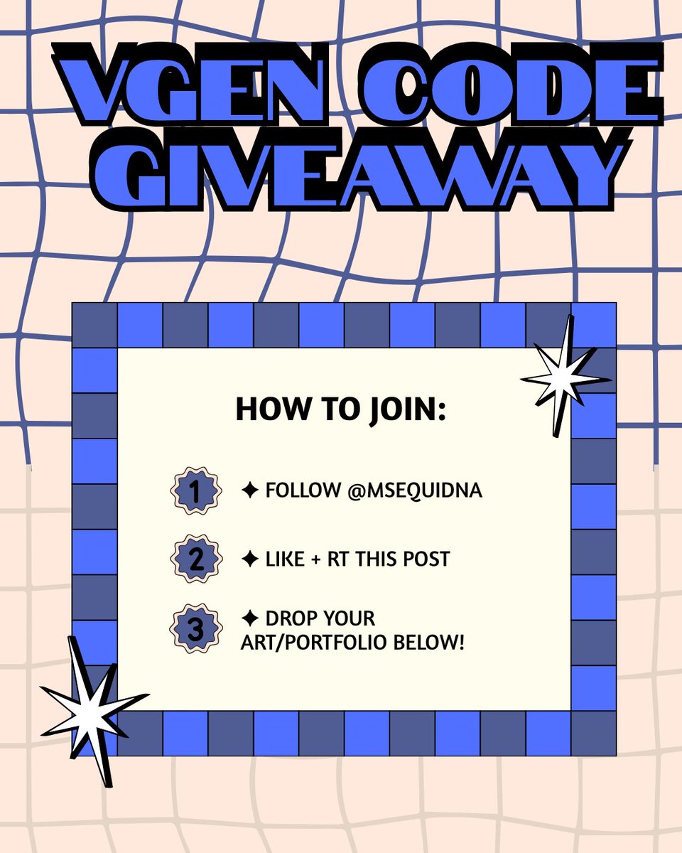 MsEquidna's tweet photo. VGEN CODE GIVEAWAY ♡
I’m hosting my very first VGen Code Giveaway (1 code) to help out another artist!

✦Check the image for entry rules!
✦No AI / No scammers / No alt accounts
✦Ends in 48hrs 

Good luck!

#VGen #VGenGiveaway #VGenCode #ArtGiveaway #DigitalArtist https://t.co/U6ZoHt7d7z