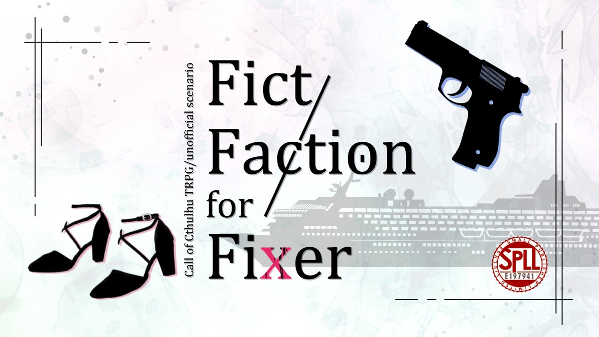okazono_coc's tweet photo. 【アップデート予定】

CoC TRPG
『Fict Faction for Fixer』

-

✦潜入捜査×ワルツ×ドラッグ✦

最後まで立っていたものが「事実（Fact）」、そうだろう？

-

新作『Memory Medium』の公開に伴い、同じHOで遊べるシナリオの本文、NPC画像をアップデート予定です。

#TRPGマーケット2026_告知 https://t.co/QIQDL2LIWc