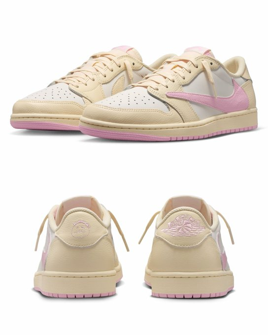 snkrsrr's tweet photo. AD: Travis Scott x AJ1 Low “Shy Pink”

https://t.co/f4UXLcGiRX https://t.co/wPkK24BKDn
