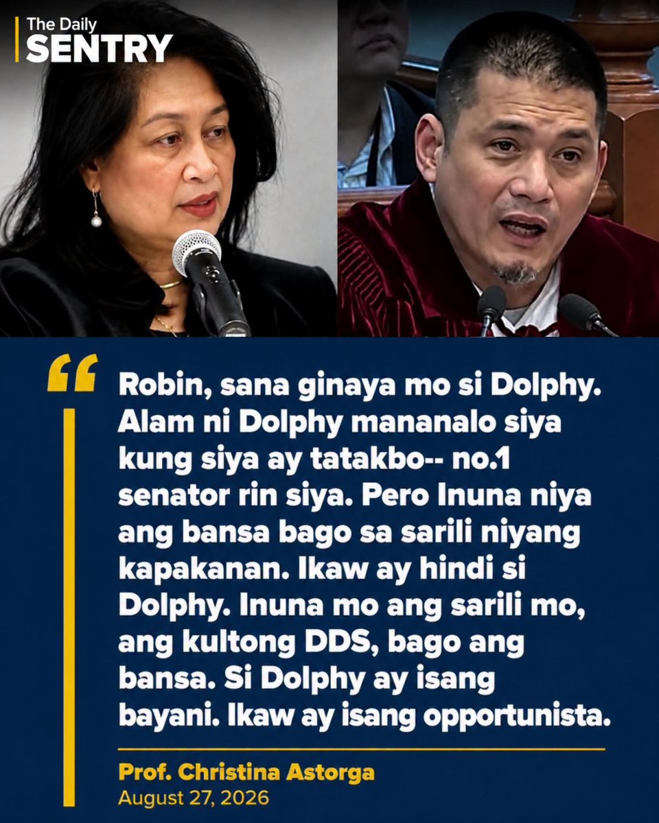 lahingpnoy's tweet photo. Kasikatan at hindi kakayanan ang nagpanalo sa iyo Robin. Kaya huwag masyadong mataas ang lipad. https://t.co/vPmEjEJfb5