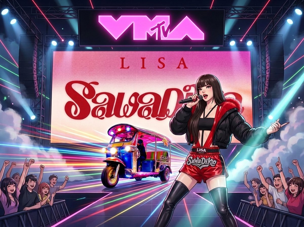 art438's tweet photo. ถ้า #Lisa พาตุ๊กตุ๊กไทยไปขึ้นเวที #VMA2026 กันยานี้ ลิลลี่หัวใจไทยอย่างผมคือใจฟู คิดละขนลุกนะ https://t.co/M5kQxeJMKJ