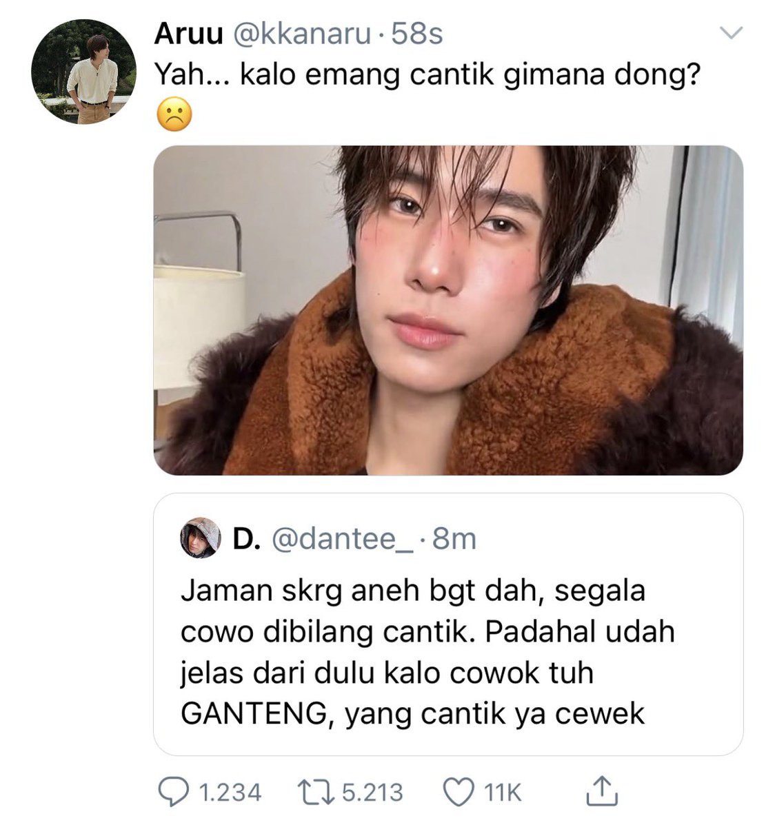 miamoriesn's tweet photo. Pondphuwin onetweet au 

; cowok itu ganteng katanya https://t.co/78uoyg2JDG