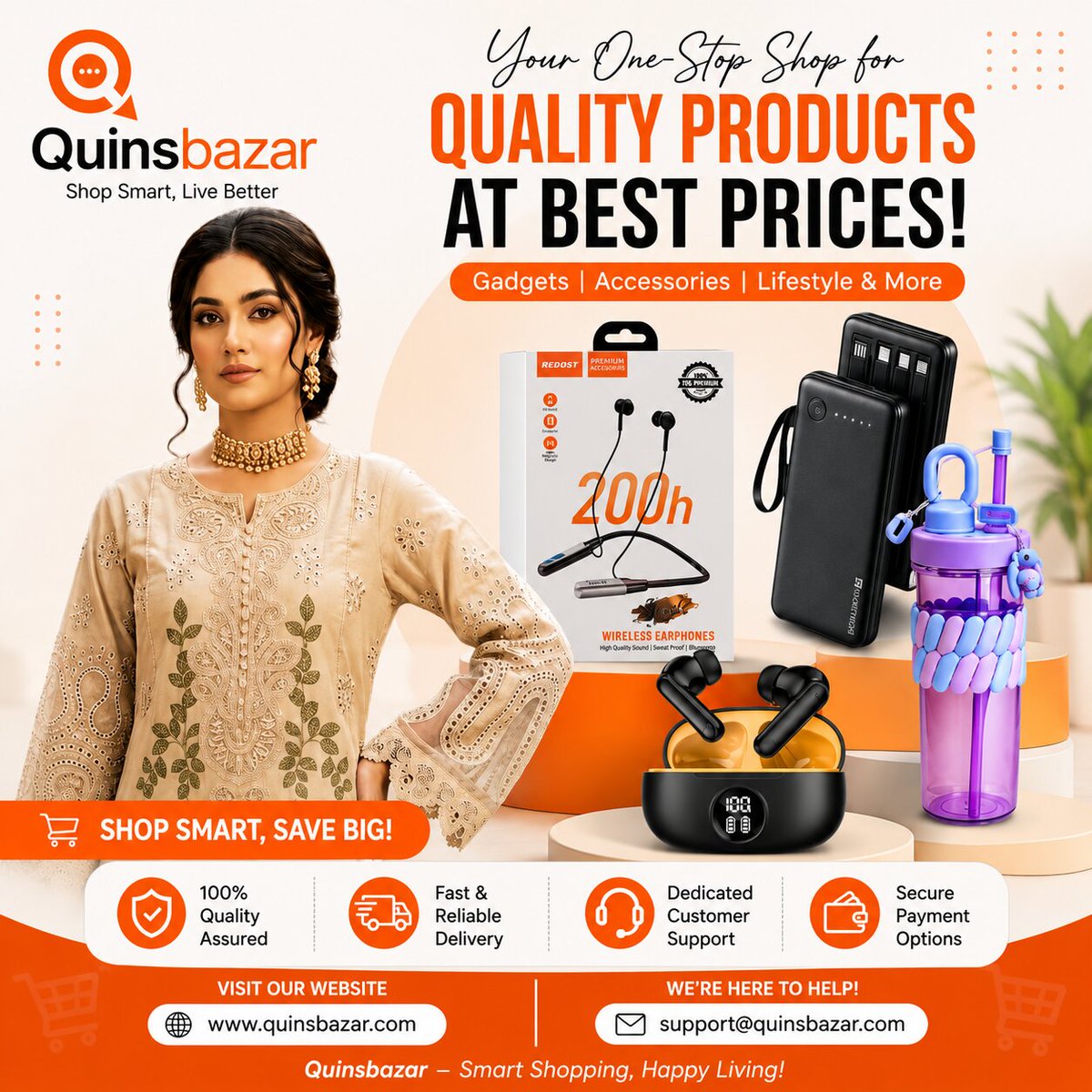 Quinsbd's tweet photo. Upgrade Your Style with Quins Bazar! 
Discover the latest fashion, quality products &amp; unbeatable prices—all delivered to your doorstep. 

📞 Call/WhatsApp: +880 1334928540
📧 info@quinsbd.com
🛒 Shop: quinsbazar. world
#QuinsBazar #ShopOnline #FashionTrends https://t.co/zRYTETH0ti