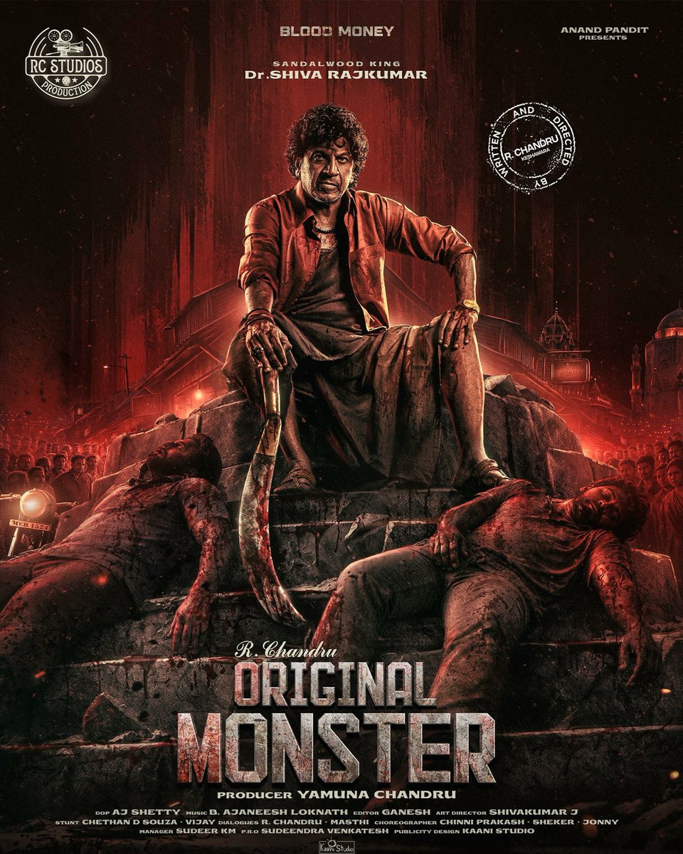 VisualDrops_'s tweet photo. Shiva Rajkumar starring Original Monster movie first look poster 📽 

#VisualDrops #originalmonster #movie #shivarajkumar #shivanna https://t.co/wfTpY4aAtJ