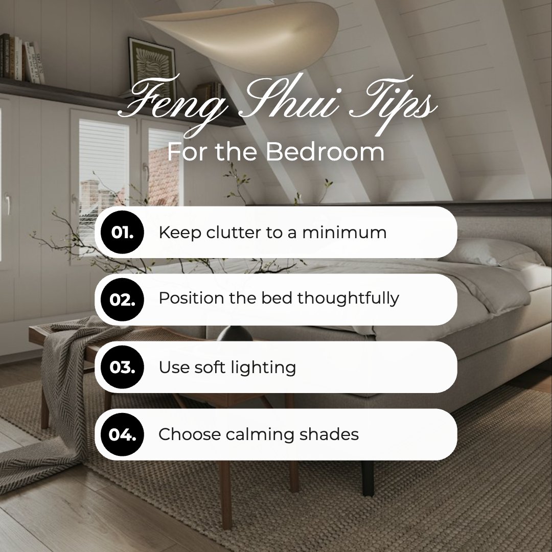 Ruthieee79's tweet photo. Create a calmer, more restful bedroom with a few Feng Shui-inspired touches.

🌿 Keep clutter to a minimum
🛏️ Position your bed thoughtfully
💡 Use soft, warm lighting
🎨 Choose calming, neutral shades

Small changes can make a big difference in how your space feels. https://t.co/vH3HKD4xEx