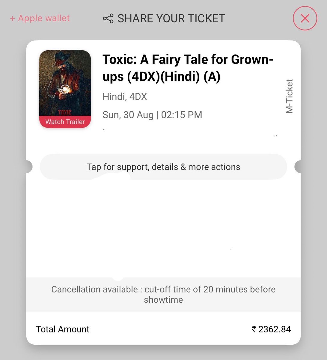 Kadubuchutney's tweet photo. Booked : #ToxicTheMovie -6, Hindi dub 🤙🏻

every watch is giving me a different high, it’s beyond mass masala, it awakens the curious cinephile in me trying to decode a puzzle. https://t.co/Cgd6OGCLQU