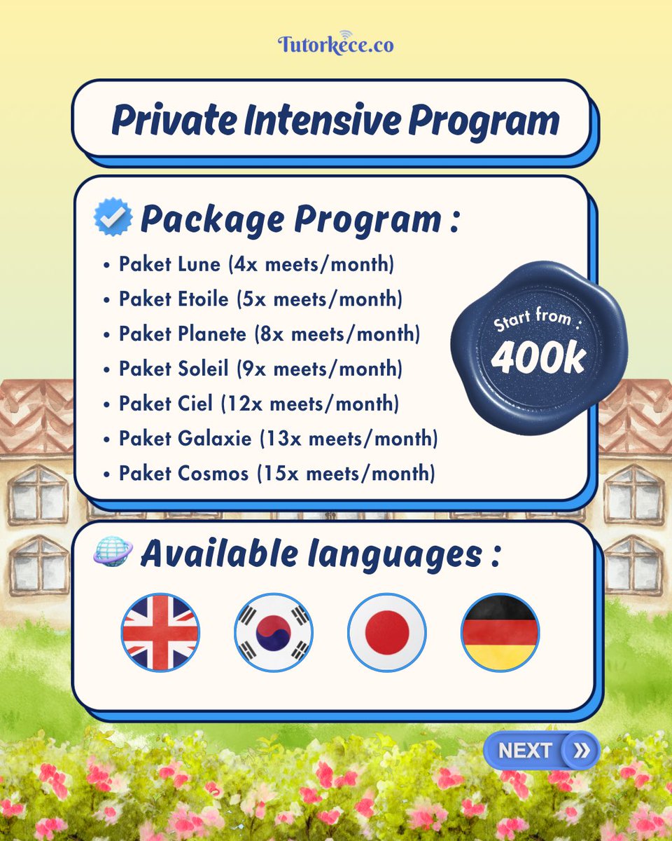 tutorkece's tweet photo. Stop bilang orang lain yang bisa kerja/kuliah di luar negeri itu "hoki". Mereka 
cuma GAK MALAS persiapan! 🌍✨

Start langkah kamu, upgrade skill bahasa sekarang! 

⚠️Slot terbatas biar efektif 
🎯 Action now via link di bio!

#bealanja #zonauang #studyacc https://t.co/E39JxyjFQt