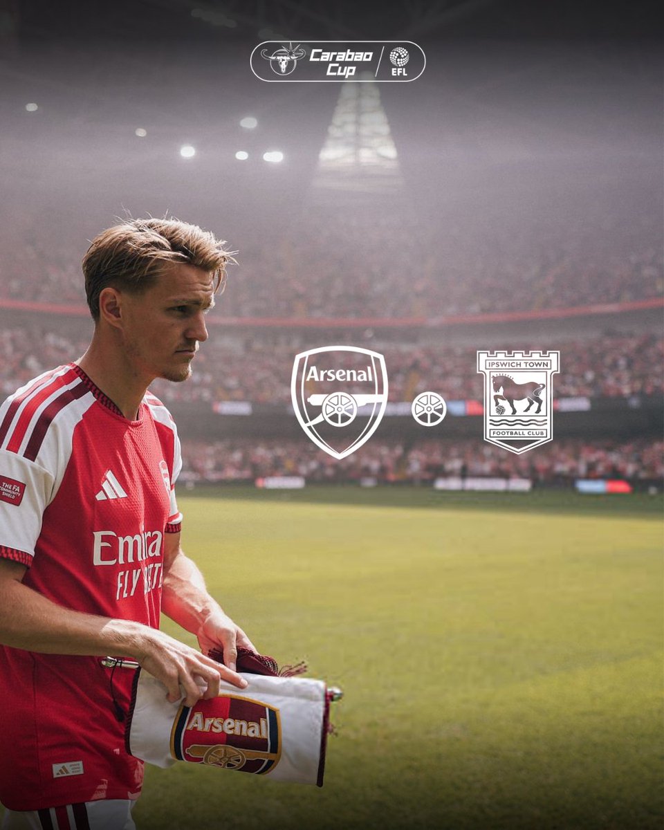 HighburyDay's tweet photo. Arsenal will face Ipswich Town in the Carabao Cup.

Come on you Gunners! 🔴⚪ https://t.co/XJgKLKyGbi