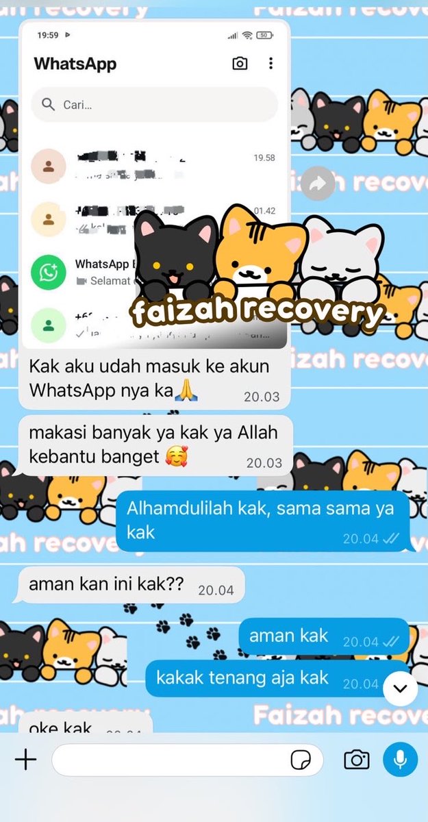 tequeromia_cw7's tweet photo. JASA PEMULIHAN AKUN/DELETE AKUN, PROSES FAST &amp; BERGARANSI 

KENDALA :#zonajajan
•PULIHKAN CHT WA LAMA
•JASA SADAP WA/IG
•LUPA PASWORD &amp; LUPA DATA2
•JASA HAPUS AKUN ALL SOSMED
•JASA PULIHKAN AKUN ALL GAME
GOGGLE ,GMAIL,INSTAGRAM,TWITER, FB,TIKTOK,DLL #zonauang

THX WA DI BIOO https://t.co/3A5LYWbuEv