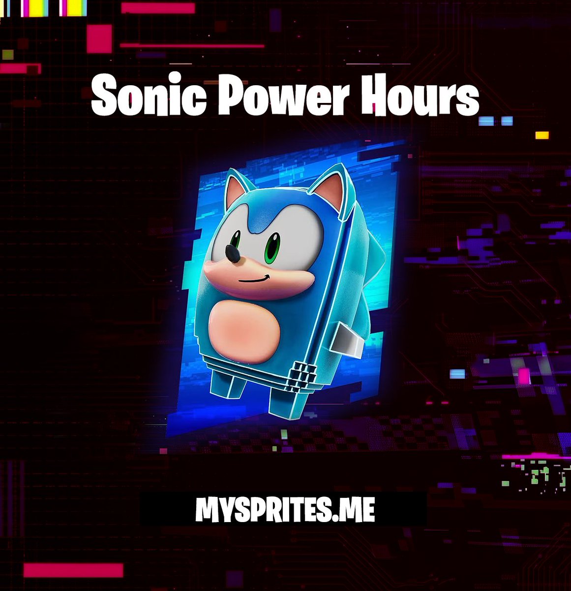 MySpritesme's tweet photo. SONIC POWER HOURS  &amp; NEW SPRITE DROPPING  IN 60 MINUTES

All Codes: https://t.co/frI0Of9CW7

#Fortnite #FortniteOverride #MySprites #CheatCodes #FortniteLeaks #C7S4 #sonic #newseason #lobbyhacks https://t.co/zAOKPlaIdm
