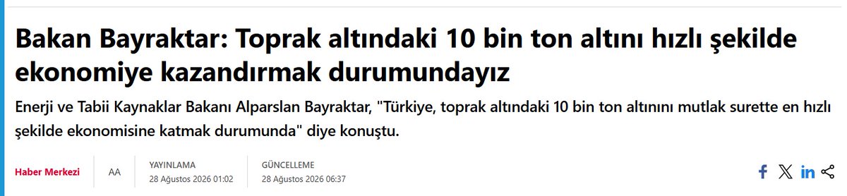 LawofTrade_'s tweet photo. FİNANSAL ÖZGÜRLER ORDUSU ÇIKARACAK POTANSİYELLİ HİSSE ANALİZİ :)

Her insanın hayatında dönüm noktası olan hisseler vardır. Belki bu şirket de projelerini planlandığı gibi hayata geçirebilirse sizin dönüm noktanız olur ve finansal özgürlüğünüzü kazanırsınız.

Bu yüzden yazıyı pür dikkat okuyun ve not alın,biraz uzun olacak ama okuduğunuza değecek ve ilerde tamamını okumamış olmanın pişmanlığı çok büyük olabilir :)

Borsada büyük para kazanmanın yolu ne sadece bilanço okumaktan geçer ne de grafiklere bakmaktan

“Ben büyük para vuracağım.” diyorsanız kafanızı kaldırıp haber okumanız ve büyük resmi görmeniz lazım.

Bugün size hem küresel hem de yerel rüzgârı arkasına almış bir şirketi anlatacağım.

Size hep bol bol haber okuyun diyorum. Aşağıda iki haber var. Bunların birinde Enerji Bakanı, ülkemizin yer altında bulunan altın rezervlerinin ivedilikle çıkarılması gerektiğinden ve bu yönde destekleyici çalışmalar yapıldığından bahsediyor.

Diğer haberde ise Cumhurbaşkanı Yardımcısı Cevdet Yılmaz, madencilik sektörünün ülkemiz için çok önemli olduğunu ve stratejik öncelik olarak görüldüğünü söylüyor.

Yani hükümet bu sektörün arkasında. Cari açığın azaltılması için madencilik sektörüne ciddi teşvik ve destek sağlanması bekleniyor.

Küresel tarafta ise değerli metallerde ciddi bir ralli var. Ons altın son iki yılda 2.000 dolar seviyelerinden 4.500 dolara kadar geldi.

Bu iki parçayı birleştirdiğimizde karşımıza doğrudan madencilik şirketleri çıkıyor.

İlgilenmemiz gereken sektör burası…

Peki hangi şirket?

Bugün size sıradan bir krom üreticisinden Türkiye’nin en büyük altın üreticilerinden biri olma yolunda ilerleyen CVK Madencilik’i anlatacağım.

Hep ne dedik?

Büyük para haber okuyarak, büyük resmi görerek ve dönüşüm hikâyelerini erkenden yakalayarak kazanılır.

Burada da sıradan bir krom üreticisinden kıymetli metal üreticisine dönüşen bir şirketin hikâyesi var.

Şirketin mevcut işleyen tarafında yıllık 280 bin ton civarında krom satış kapasitesi bulunuyor. Fakat CVKMD’yi asıl ilgi çekici hâle getiren şey krom operasyonları değil; Sarıalan, Yenipazar ve TV Tower projeleri.

Önce hikâyenin ilk ayağı olan Sarıalan’dan başlayalım.

Şirket yaklaşık 80 milyon dolarlık yatırımı tamamladı ve Şubat 2026’da deneme üretimine başladı. Nisan ayında ise ilk altın konsantresi ihracatını gerçekleştirdi.

Sarıalan’ın mevcut rezervi, sonradan satın alınan komşu sahayla birlikte yaklaşık 675 bin ons altın eşleniğine ulaştı.

Yeni saha yalnızca rezervi büyütmüyor; projenin tahmini maden ömrünü de yaklaşık 10 yıldan 13 yıla çıkarıyor.

Asıl önemli nokta şu:

Sarıalan henüz tam kapasiteye ulaşmadan 2026 yılının ilk altı ayında 747,6 milyon TL altın konsantresi geliri üretti ve toplam cironun %28’ini oluşturdu.

Yani şirketin kromdan kıymetli metallere dönüşüm hikâyesi artık yalnızca sunumlarda değil, bilançoda da görünmeye başladı.

2026’nın ilk yarısında hasılat %30 artışla 2,64 milyar TL’ye, brüt kâr ise %53 artışla 1,01 milyar TL’ye yükseldi.

Brüt kâr marjı da %32,6’dan %38,3’e çıktı.

Krom gelirleri gerilerken toplam cironun büyümesi, altın tarafının şirket üzerindeki etkisini çok net gösteriyor. Sarıalan tam kapasiteye yaklaştıkça gelir kompozisyonunun ve marjların daha da değişmesi beklenebilir.

Ama CVKMD’nin esas büyük hikâyesi Sarıalan da değil…

Şirketin orta vadeli büyüme planının merkezinde Yenipazar Polimetalik Maden Projesi bulunuyor.

Sahada;

1,21 milyon ons altın

40 milyon ons gümüş
123 bin ton bakır
402 bin ton kurşun
586 bin ton çinko
olmak üzere toplam 3,47 milyon ons altın eşleniği kaynak bulunuyor.

Daha da ilginç olanı, bu kaynak ruhsat sahasının yalnızca yaklaşık %10’unda yapılan aramalardan elde edilmiş.

Şirket Yenipazar yatırımı için 192 milyon dolarlık, ilk üç yılı anapara ödemesiz ve toplam dokuz yıl vadeli kredi anlaşması imzaladı.

Ayrıca Temmuz 2026’da Metso ile 25,2 milyon euroluk ana ekipman tedarik sözleşmesi yapıldı.

Buradaki kritik nokta, 192 milyon dolarlık kredinin VakıfBank’tan alınmış olması.

Paranın bu kadar değerli olduğu bir dönemde bir devlet bankasının üç yıl anapara ödemesiz, dokuz yıl vadeli böyle büyük bir proje finansmanı sağlaması bence yazının başında bahsettiğimiz kamu yaklaşımını destekleyen önemli bir gösterge.

Devlet arkasında anlayacağınız :)

Yenipazar artık “Bir gün yapılabilir.” denilen bir proje değil; finansmanı sağlanmış, ekipman siparişleri verilmiş ve yatırım aşamasına geçmiş bir proje.

Planlamaların yolunda gitmesi hâlinde projedeki deneme üretimlerinin 2027 yılının sonlarına doğru başlaması bekleniyor.

Bir de Çanakkale’de bulunan TV Tower Projesi var.

TV Tower’da 2,23 milyon ons altın, 36,3 milyon ons gümüş ve 764,9 milyon libre bakır olmak üzere toplam 4,58 milyon ons altın eşleniği kaynak bulunuyor.

Üstelik burada da mevcut kaynak tahmini, sahanın sınırlı bir bölümünde gerçekleştirilen çalışmalar sonucunda ortaya çıkmış durumda.

Arama faaliyetleri ilerledikçe kaynak potansiyelinin daha da büyümesi mümkün.

Toparlarsak şirketin elinde;

Üretime başlayan yaklaşık 675 bin ons rezervli Sarıalan

3,47 milyon ons kaynaklı Yenipazar
4,58 milyon ons kaynaklı TV Tower
Mevcut krom ve diğer metal operasyonları
bulunuyor.

Şirketin toplam 8,7 milyon ons civarındaki kaynağın yaklaşık 1,8 milyon onsunu Yenipazar’dan, 2,2 milyon onsunu TV Tower’dan ve 672 bin onsunu Sarıalan’dan üretime dönüştürmeyi planladığı bir senaryo var.

Yani yaklaşık 4,6 milyon ons potansiyel üretimden bahsediyoruz.

Altının onsu şu anda 4.500 dolar civarında ancak biz güvenli tarafta kalmak için 3.700 dolar üzerinden hesaplayalım.

4,6 milyon ons, yaklaşık 17 milyar dolarlık teorik brüt metal değerine karşılık geliyor.

Şirketin tahmini ons başına çıkarma maliyetini 1.600 dolar kabul edersek üretim maliyeti sonrası yaklaşık 9,7 milyar dolarlık bir değer ortaya çıkıyor. Şirket anlık 1 milyar dolar :)

Ancak burası çok önemli:

Bu rakam şirket değeri veya doğrudan elde edilecek net kâr değildir. Buradan yatırım harcamaları, vergiler, finansman giderleri, rödovans payları, geri kazanım kayıpları ve paranın zaman değeri düşülmelidir.

Ayrıca madencilikte kaynak ile rezerv aynı şey değildir. Yer altında maden bulunması, tamamının ekonomik şekilde çıkarılabileceği anlamına gelmez.

Yenipazar ve TV Tower’ın gerçek değeri; fizibilite çalışmaları, yatırım maliyetleri, geri kazanım oranları ve üretim planları netleştikçe daha sağlıklı hesaplanabilecek.

Şirketin bir diğer hikâyesi ise bağlı ortaklığı Hayri Ögelman Madencilik’in halka arzı.

Şirketin halka arz hazırlıkları kapsamında yaptığı esas sözleşme değişikliği başvurusu SPK tarafından onaylandı.

Burada güzel bir detay daha var. SPK’nın son yayımladığı kararda, halka arz olacak şirket bulunduğu şehrin ilk halka arzıysa incelemede öncelik tanınabileceğine yönelik bir madde bulunuyor.

Sanki doğrudan CVK için çıkarılmış :)

Benim tahminim Hayri Ögelman Madencilik’in yaklaşık 500 milyon dolar değerlemeyle ve %20 halka açıklık oranıyla arz edilebileceği yönünde.

Böyle bir senaryoda halka arzdan yaklaşık 100 milyon dolarlık kaynak sağlanabilir. Ancak bunun tamamen benim tahminim olduğunu özellikle belirteyim; nihai değerleme ve halka açıklık oranı henüz belli değil.

Şirket normalde çıkardığı kromu doğrudan ihraç ediyordu. Şimdi ise işleme tesisi kurarak kromu katma değerli hâle getirip satmayı planlıyor.

Size şöyle anlatayım:

Şirket yüksek tenörlü kromu yaklaşık 140 dolarlık maliyetle çıkarıp 350-400 dolar seviyelerinden Çin’e ve BG isimli şirkete satıyor.

Yeni tesiste kromu kendisi işlediğinde maliyetin yaklaşık 350 dolar, savunma sanayisine yönelik ürünlerin satış fiyatının ise 1.800 dolar seviyelerinde olabileceği ifade ediliyor.

Eğer bu plan gerçekleşirse şirket yalnızca daha fazla üretmeyecek, ürettiği kromdan elde ettiği katma değeri de ciddi şekilde artıracak.

Şirket açısından güven veren diğer nokta ise küresel emtia devlerinden Trafigura ile yapılan anlaşma.

Trafigura, CVK’ya toplam 100 milyon dolarlık ön finansman sağlıyor.

Adamlar diyor ki:

“Al kardeşim bu 100 milyon doları, yatırımını yap, tesisini kur; sonra ürettiğin madende bana öncelikli alım hakkı ver.” :)

Trafigura gibi küresel bir emtia devinin projeye ön finansman sağlaması hem gelecek üretimin satış kanalını oluşturuyor hem de projenin teknik ve ekonomik açıdan dışarıdan bir oyuncu tarafından incelendiğini gösteriyor.

Bu kadar övdük, risk tarafını da pas geçmeyelim.

Şirket yoğun bir yatırım döneminde. Yenipazar yatırımı yeni borçlanma yaratacak. Madencilik projelerinde izin süreçleri veya tesislerin devreye alınması gecikebilir. Beklenen üretim miktarlarına ulaşılamayabilir ve metal fiyatlarındaki düşüş kârlılığı baskılayabilir.

Kaynakların ne kadarının ekonomik rezerve dönüşeceği de henüz kesin değil.

Her yatırımda olduğu gibi bu yatırımda da ciddi riskler var.

Ama hangi zenginlik hikâyesi risk alınmadan yazılmış ki? :)

Başarıya giden hiçbir yol gül bahçelerinden geçmez.

Ezcümle…

Şirkete yalnızca bugünkü bilançosuyla bakan birisi:

“Bu şirket çok pahalı, 1 milyar dolar piyasa değeri var ama mevcut gelirleri tırt.” diyebilir.

Fakat borsada büyük para çoğu zaman bugünün bilançosuna bakılarak kazanılmaz. Gelecekte bilançonun neye dönüşebileceği erkenden görülerek kazanılır.

Gübre Fabrikaları’nın altın madeni hikâyesini hatırlayın. Şirket, üretim ve kâr rakamları bilançoya tam olarak yansımadan yıllar önce bu hikâyeyi fiyatlamaya başlamıştı.

CVKMD bugün yalnızca krom satan bir madencilik şirketi olarak değerlendirilmemeli.

Şirket bir taraftan Sarıalan ile altın gelirini bilançoya sokarken diğer taraftan Yenipazar yatırımına başlıyor. TV Tower ile de uzun vadeli devasa bir kaynak potansiyeli taşıyor.

Bunların yanına krom işleme tesisi, Hayri Ögelman halka arzı ve Trafigura finansmanı da ekleniyor.

Hikâyenin gerçekleşmesi hâlinde şirketin gelir yapısı, kârlılığı ve değerlemesi tamamen başka bir noktaya gidebilir.

Hatta uzaya :)

Fakat bunun gerçekleşmesi için projelerin zamanında, bütçesinde ve açıklanan üretim kapasitesinde devreye alınması gerekiyor.

Yatırımcı olarak bizim yapmamız gereken yatırımların gidişatını, izin süreçlerini, üretim rakamlarını ve finansman yapısını düzenli olarak takip etmek…

Sonra da hikâye bozulmadığı sürece kıçımızın üstünde oturmak :)

Burada hikâye büyük, potansiyel büyük ama doğal olarak risk de büyük.

Madencilik şirketlerinde para, sunumda yazan ons miktarından değil; o onsu ekonomik şekilde yerin altından çıkarıp sattığınızda kazanılır.

CVKMD’de artık ilk altın yerin altından çıktı.

Bundan sonraki mesele bu üretimin ne kadar hızlı ve hangi maliyetle büyütülebileceği…

Ben size dilim döndüğünce hikâyeyi anlattım. Top artık sizde; kendiniz araştırıp kararınızı verin.

Benim şirkette yatırımım bulunuyor.

Okuduğunuz için teşekkür ederim. Keyifli hafta sonları.

Sevgiler & Saygılar… #cvkmd