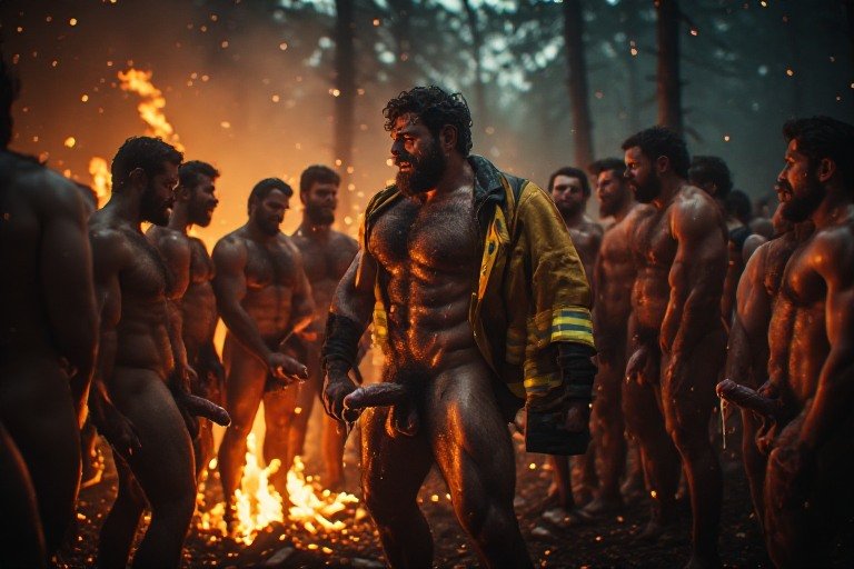 AphofisRJ's tweet photo. Firemen on fire last!!!🔞 🔥🔥🔥🔥 #nsfwtwtًً #18+ #AIGays #musclemen #bara https://t.co/KPKuB4PBlz