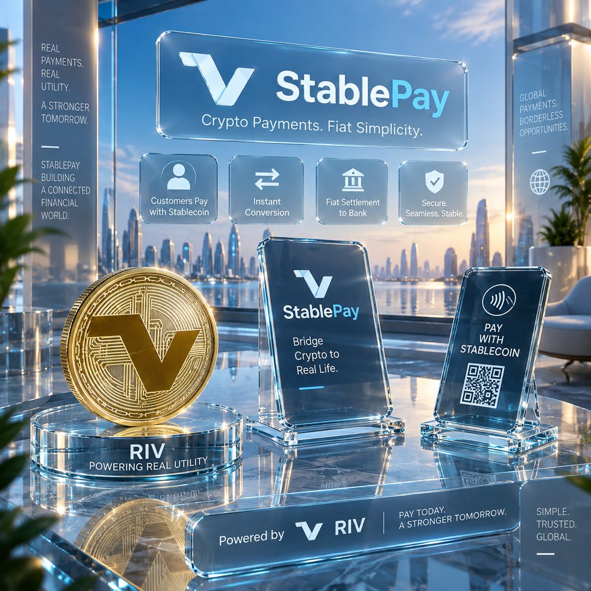 PakstarPoiint's tweet photo. StablePay is turning stablecoins into real-world payments — customers pay in crypto, StablePay handles the conversion, and merchants receive fiat in their bank. Simple, compliant, and built for real adoption. 🌐
@rivcapitalgroup 
#Crypto #Web3 https://t.co/U2cgN3wUX9