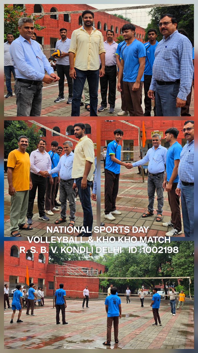 DrNikhilUp's tweet photo. “Play with passion, compete with spirit, and celebrate every effort.”
NATIONAL SPORTS DAY 
SECOND DAY : VOLLEYBAL &amp; KHO KHO MATCH
R. S. B. V. KONDLI DELHI
@rsbv1002198 
@vandanahari1995 
@RenuGupta341735 https://t.co/KmJMTITP3f
