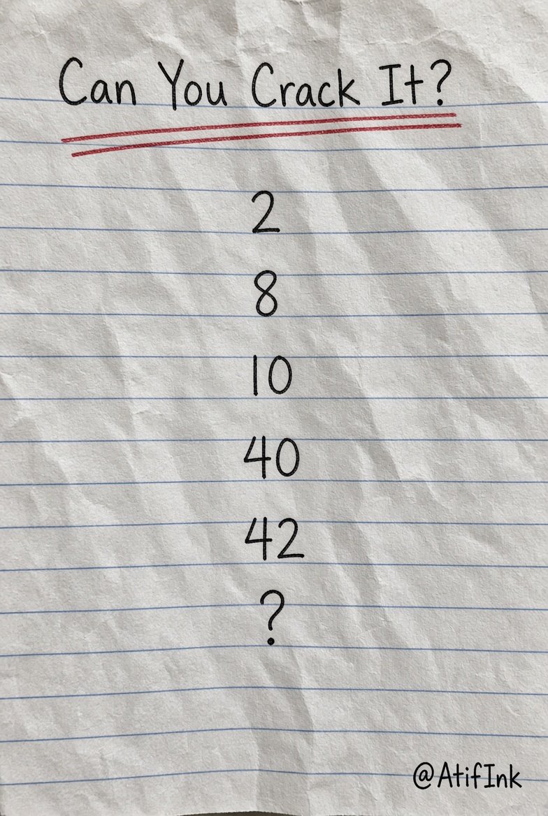 sqsehrish's tweet photo. Logic Test!

What comes next? https://t.co/jwkcqo0Z8M