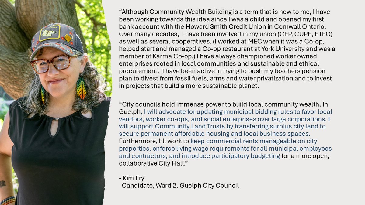 CWCandidates's tweet photo. ENDORSEMENT!
This morning we are excited to release our second Guelph endorsement. Kim Fry is a terrific principled and dedicated community wealth candidate for Ward 2! https://t.co/1EVdD59Afk