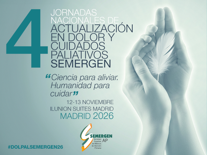 SEMERGENap's tweet photo. 🟠4 Jornadas Nacionales de Actualización en Dolor y Cuidados Paliativos SEMERGEN 📅 12-13 de noviembre de 2026📍 Ilunion Suites Madrid
💬 Lema: “Ciencia para aliviar. Humanidad para cuidar”🏷️ 
Información e inscripciones: https://t.co/bttULJqOcg
#DOLPALSEMERGEN26 #DolorCrónico #Cuidadospaliativos @fjresal @DOLPALSemergen