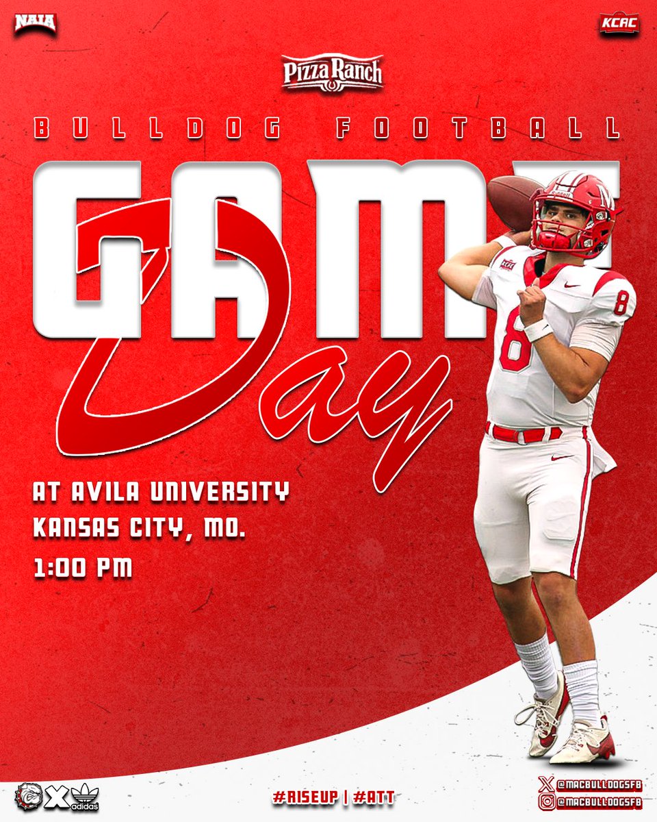 MAC_Bulldogs's tweet photo. College Football is BACK 🏈

The Bulldogs hit the road to open up 2026, taking on Avila University 😤

🆚 Avila University 
📍 Kansas City, Missouri
⌚️ 1:00 PM CDT
📺 Urban Edge Network

#BulldogPride https://t.co/TeRHukFy37