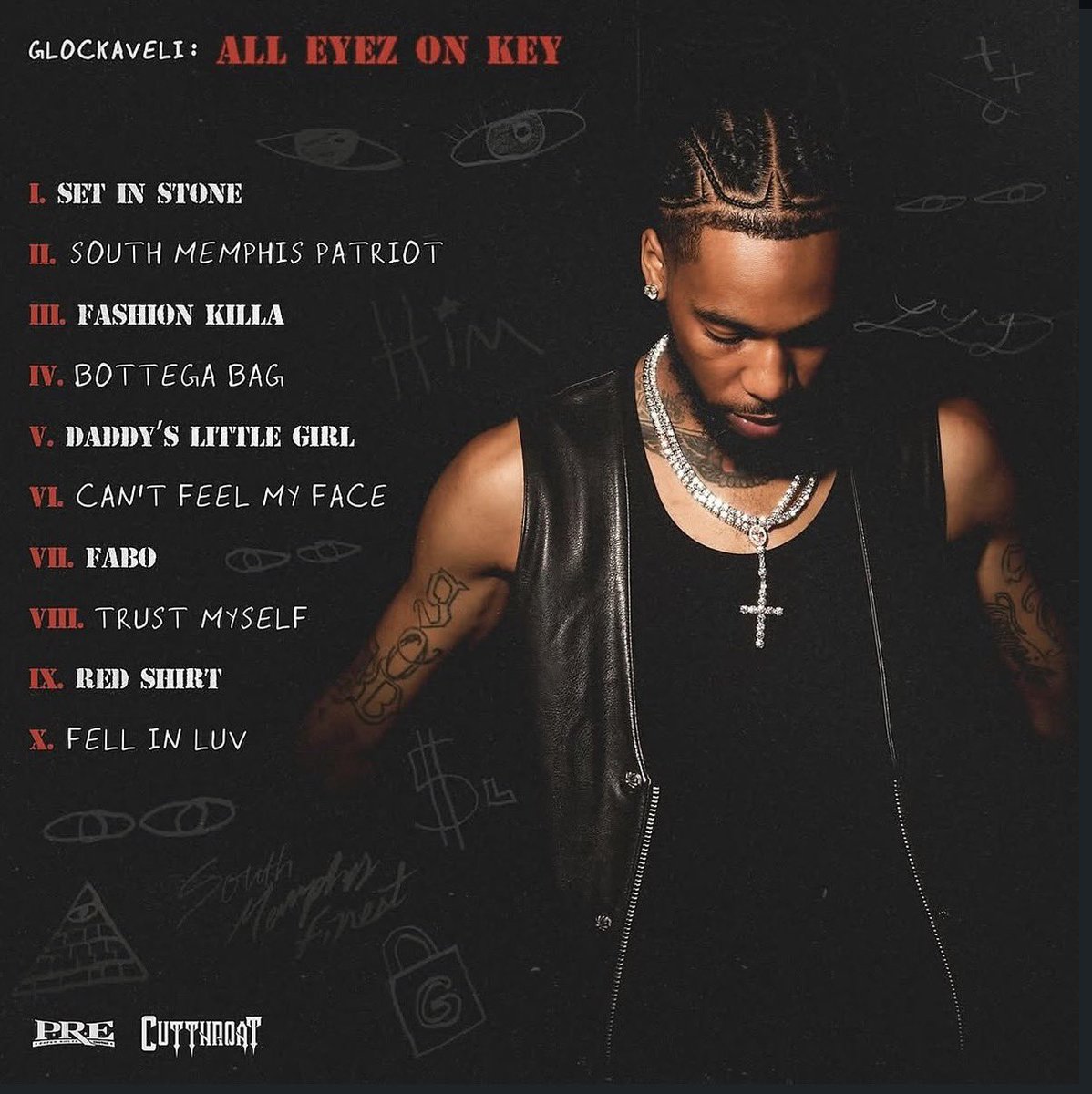 glizockvault's tweet photo. 1 year ago today Key Glock released the deluxe for Glockaveli: All Eyez On Key👑

Still in major rotation 🔥 What’s your favorite track from the deluxe? https://t.co/dJrJI43Xgq