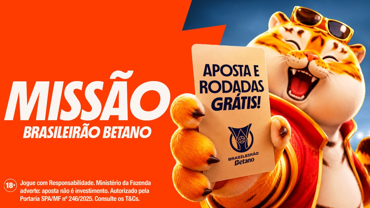 Betano_BR's tweet photo. 25ยช rodada do Brasileirรฃo vindo aรญ e tem missรฃo que vai agradar os amantes de futebol e do cassino!
Cumpra a meta desse final de semana para ganhar R$ 5 em apostas grรกtis e 10 rodadas grรกtis no Fortune Tiger.
Saiba mais! ๐ฒ https://t.co/jTaY2Jz04n
#Confia #Betano #BrasileirรฃoBetano