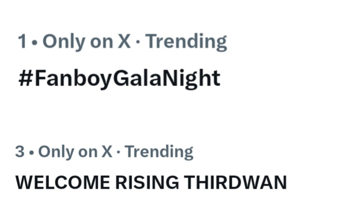 TrendForAAS's tweet photo. Top1 มาแล้วทุกคนนน 🥳🥳🥳 

ทุกคนเก่งมากๆ มาสู้ไปด้วยกันน้าาา 🫂

WELCOME RISING THIRDWAN
#FanboyGalaNight https://t.co/RLnG3btjjY