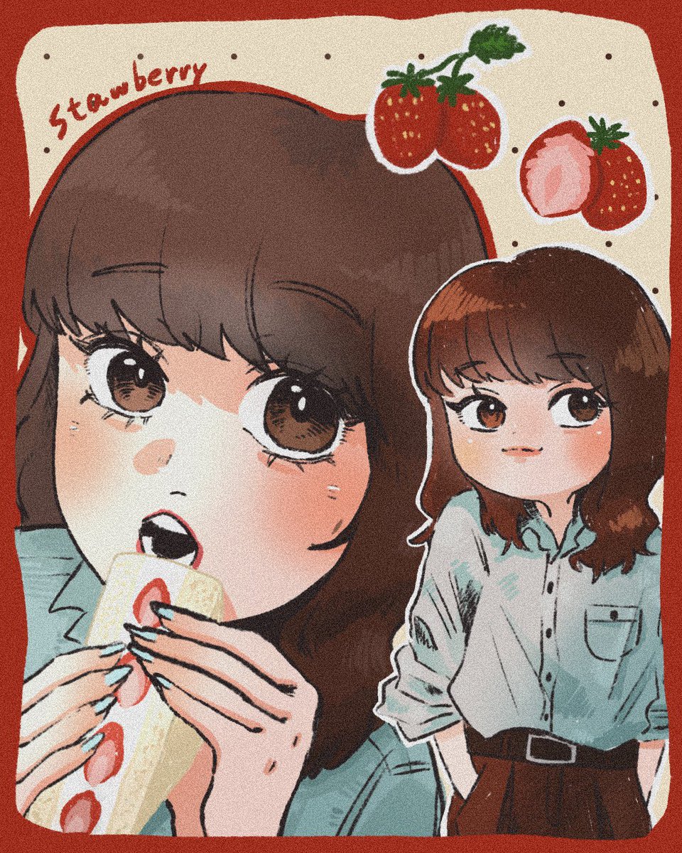 227M8A's tweet photo. フルーツサンド🍓

 #いちご  #イラスト  #illustration #artist #paint https://t.co/pqardObAQr