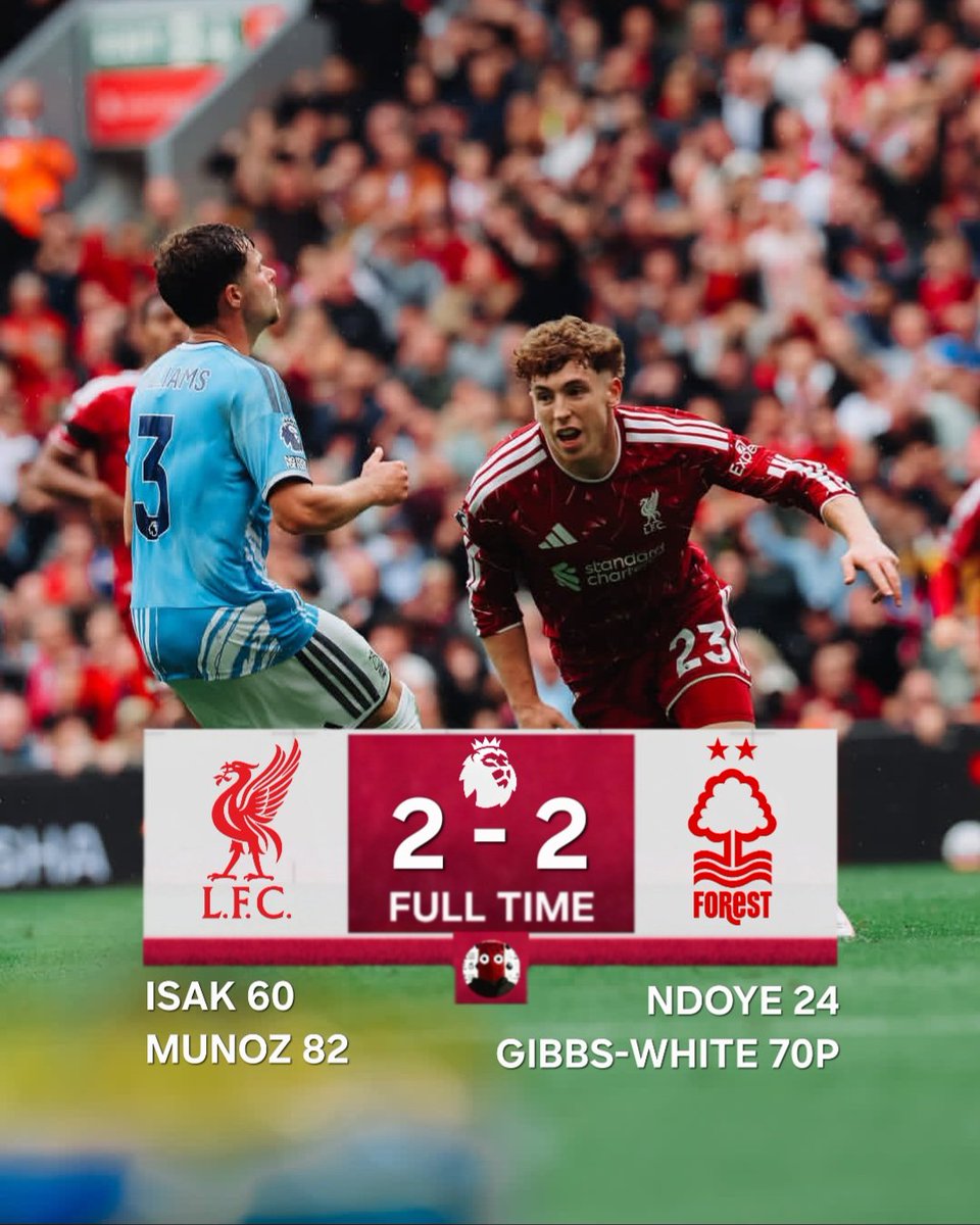 Drambollfc's tweet photo. Liverpool Masih Belum Bosen Imbang Kali Ya!
Full Time Drama EPL
Liverpool Vs Nottingham

#liverpoolfc #nottinghamforestfc #EPL #ynwa https://t.co/Pc95BMfqbf