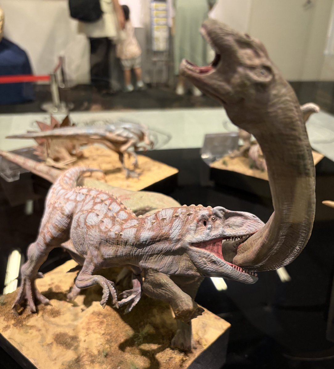 nisipedia1's tweet photo. ティラノサウルス
トリケラトプス
エウストレプトスポンディルス
アロサウルス&amp;ステゴサウルス
カルノタウルス&amp;ニクトサウルス
ディロフォサウルス
ギガノトサウルス&amp;アパトサウルスの子供 https://t.co/annfM1PwPg