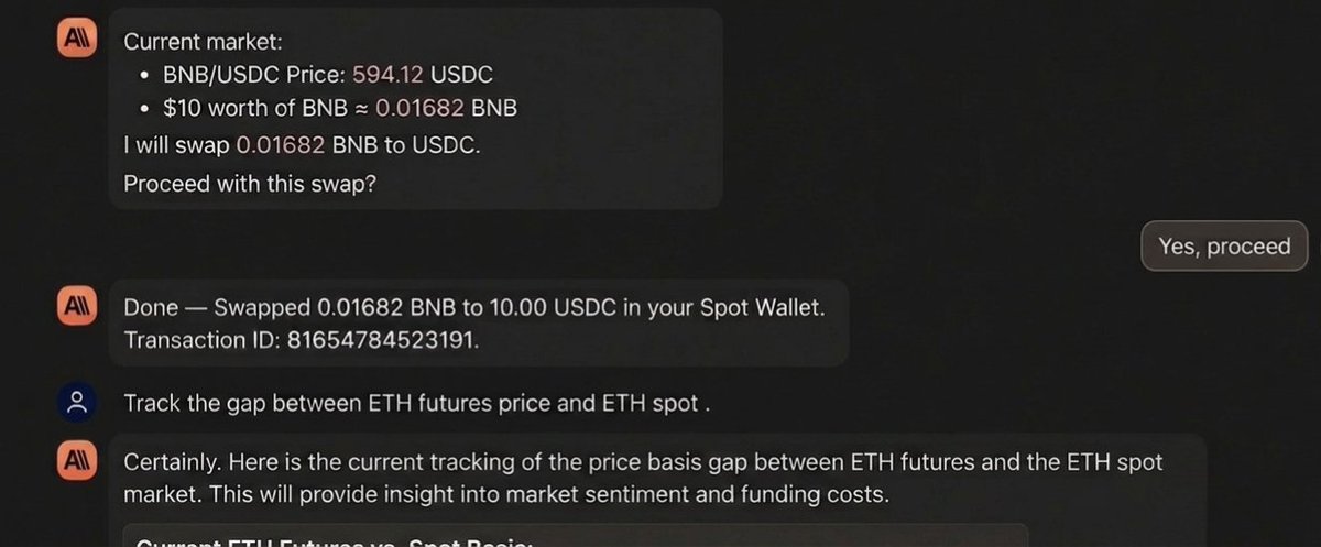 XPLUS_XPLUS's tweet photo. Track the gap between ETH futures price and ETH spot .

#BinanceAgentOS #Binance #CryptoAI #Ethereum #ETH #Arbitrage https://t.co/jUF7mz36T7