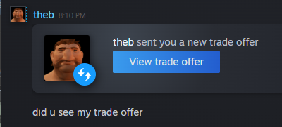 NessieDoes's tweet photo. is this a good trade? im new to cs https://t.co/14B7ClDkJs