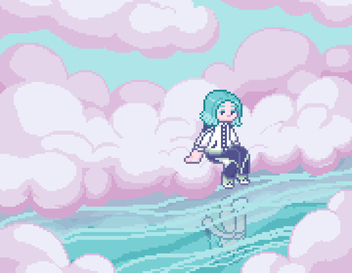 mauv3il's tweet photo. clouds and waves imagery holds a special place in me, so i was rather surprised to find out about this guy named Sasa🌊 ☁️mei

this was made in february. uh, i freehanded the background so don't look too closely at it https://t.co/pCUwiF76Jy