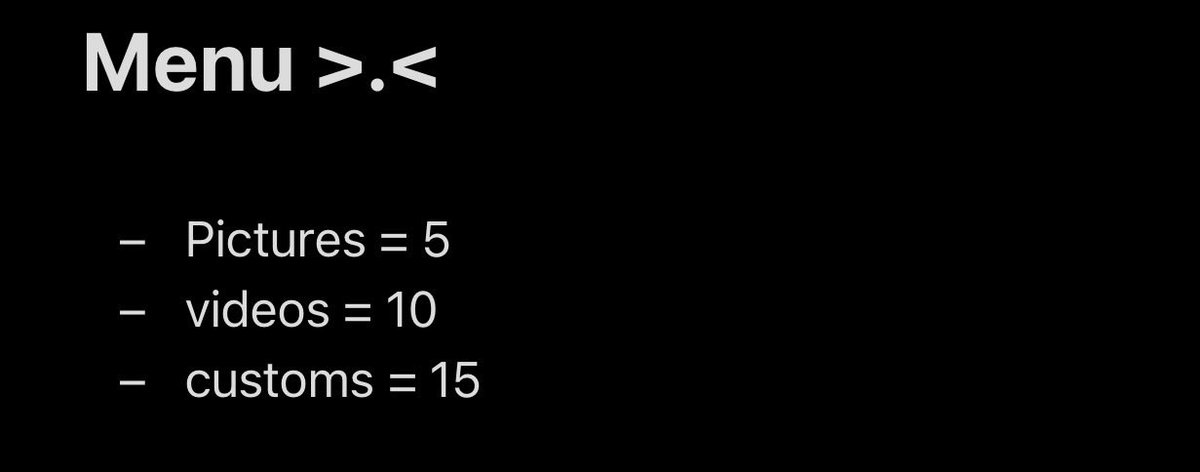 il0veme420's tweet photo. Hai guys here’s my menu :p (discount if u buy more than one :3)
#nsfwtwtًً  #NSFW #goonette #menu #latina https://t.co/pJn1UPZpqe