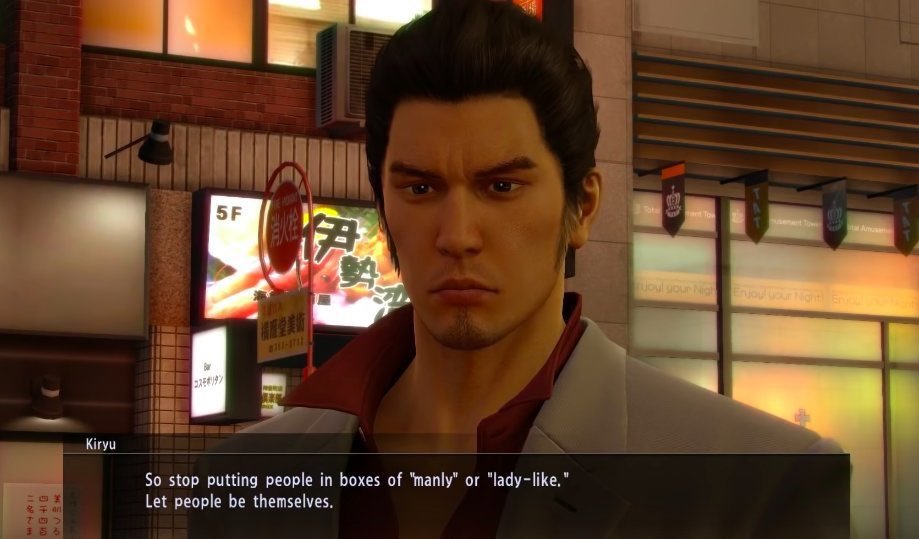 LegalionJet's tweet photo. "Kiryu es transfobico w, le dijo maricon a una mujer trans w"

Kiryu en todos los Yakuza: https://t.co/W9Ja8cswdI
