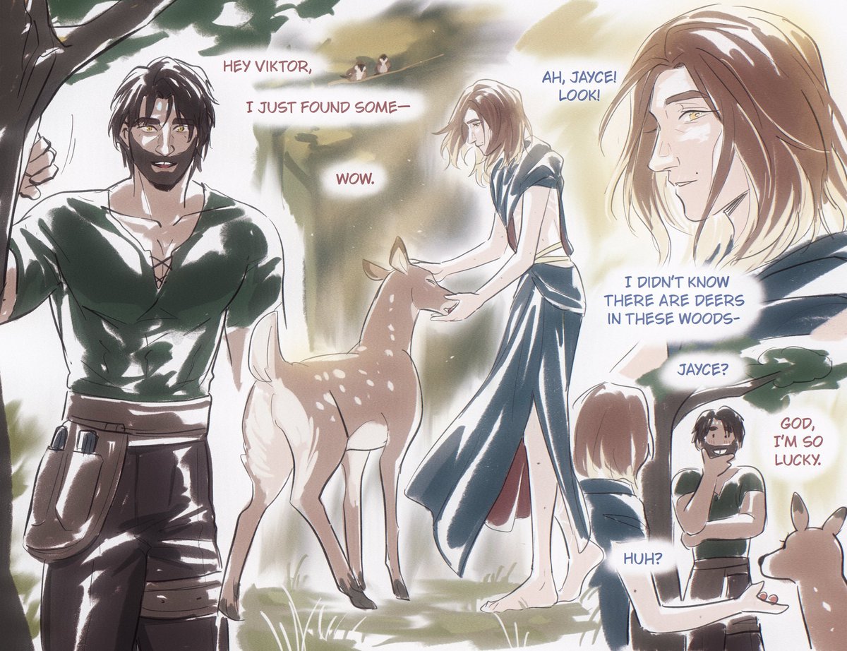 lilyalwei's tweet photo. 🌳Deer in the woods 🦌
post-canon #jayvik https://t.co/QnCJGqlBcU