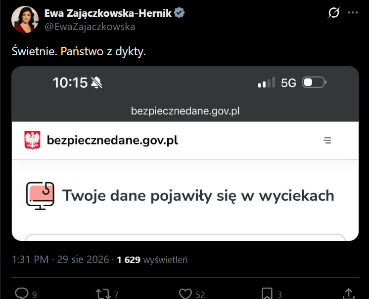 ZespolBrauna's tweet photo. Państwo z dykty bo dane wyciekły z prywatnej firmy

Wolny rynek i Putin by na to nie pozwolili https://t.co/L4YYP707xU