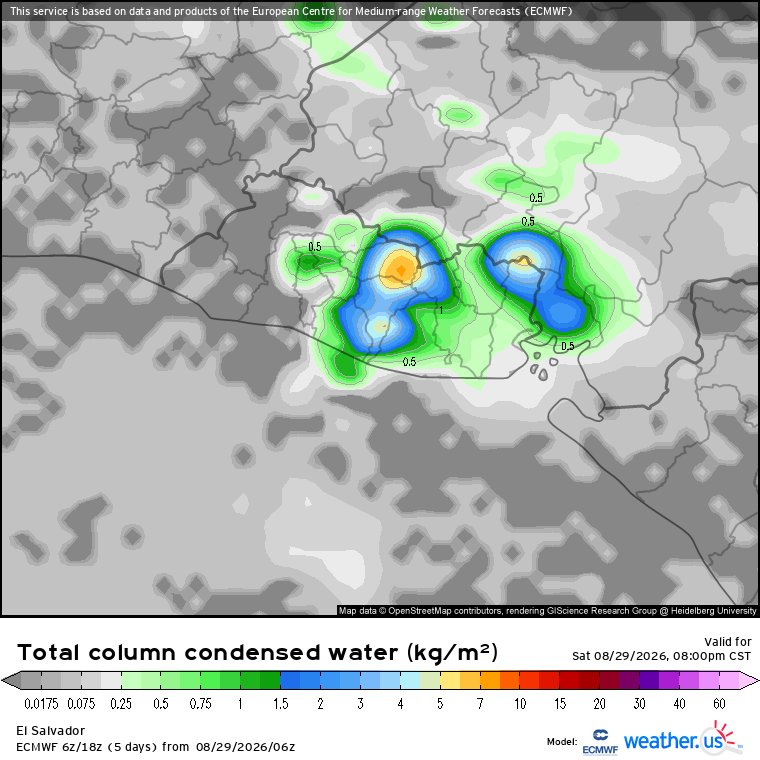 GuillermoJovelR's tweet photo. ChamanweatherES ™
El Salvador.

Pronóstico de Tormentas: Sábado 29 y Domingo 30.

Para hoy sábado 29, bien al  suave y cerca del mediodía pueden reventar las primeras tormentas en los cerros: Apaneca-Ilamatepec, Bálsamo y la cadena del norte. Ya de noche se arma la segunda ronda, un poco más organizada, posiblemente bajando desde el oriente al centro y occidente hasta perderse en el mar.

Pero el domingo 30 se descarrila la cosa: viene un sopetón de convección potente con tormentas y pates de agua mucho más bravos que los de hoy; al menos los números así marcan la vaina. Al mediodía calienta en las montañas, pero en la tarde y noche entra el segundo ciclo bien loco por el oriente, barriendo el centro y la franja paracentral. TDA muy probable y un rayerío perro, hasta salir al Pacífico cerca de medianoche.

Cuide los aparatos porque estos choques traen rayería densa, ventoleras y pencazos de agua de golpetazo, listos para tirar ramas y bajar los cuchillos de la luz.

Recomendaciones: La jugada es estar bien al tiro con el desarrollo de la convección para resguardarse y que no nos agarre con el pájaro dormido.
Eso sí, aunque se vea caer agua en estos días, los mapas regionales de Anom PCPN siguen secos como lengua de lora para la semana que viene. Hay que estar súper atentos a la evolución del clima para sacarle el jugo a estos chubascos rápidos. 

Chivo, salú.

GJ.