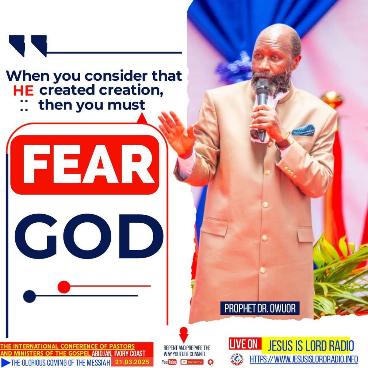 kualtarchurch's tweet photo. The ETERNAL GOSPEL has the following deliverables. 

- Mankind should fear God. 
- You should give God glory with your life. 
- God Judges sin.
 He judged it before, He his judging now and in the lake of Fire,  He will judge it again. 

#GaboroneRevival https://t.co/BGRvEhvygX