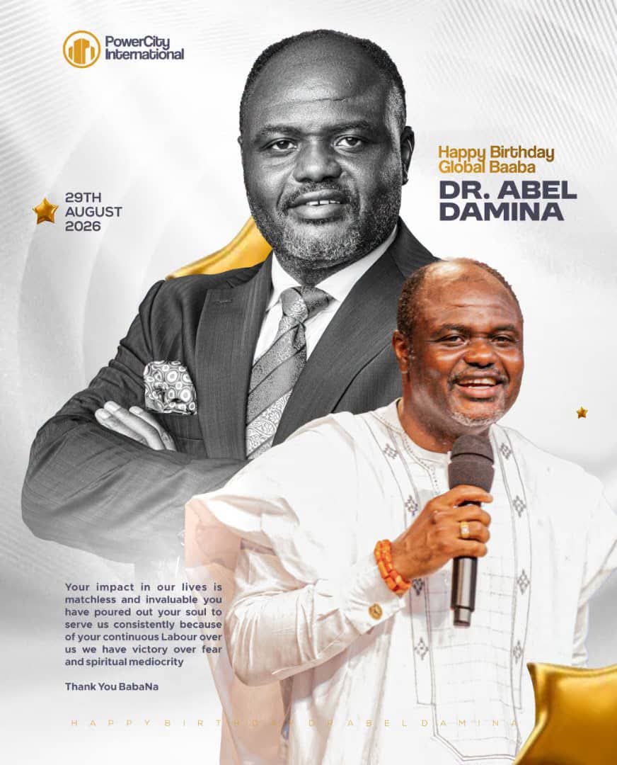 Bestsampson1's tweet photo. Happy birthday Dr. @abeldamina. I pray for many more years of you preaching the undiluted word in Good health and sound mind.

We love and celebrate you Papa https://t.co/xTNMWRZ7fs