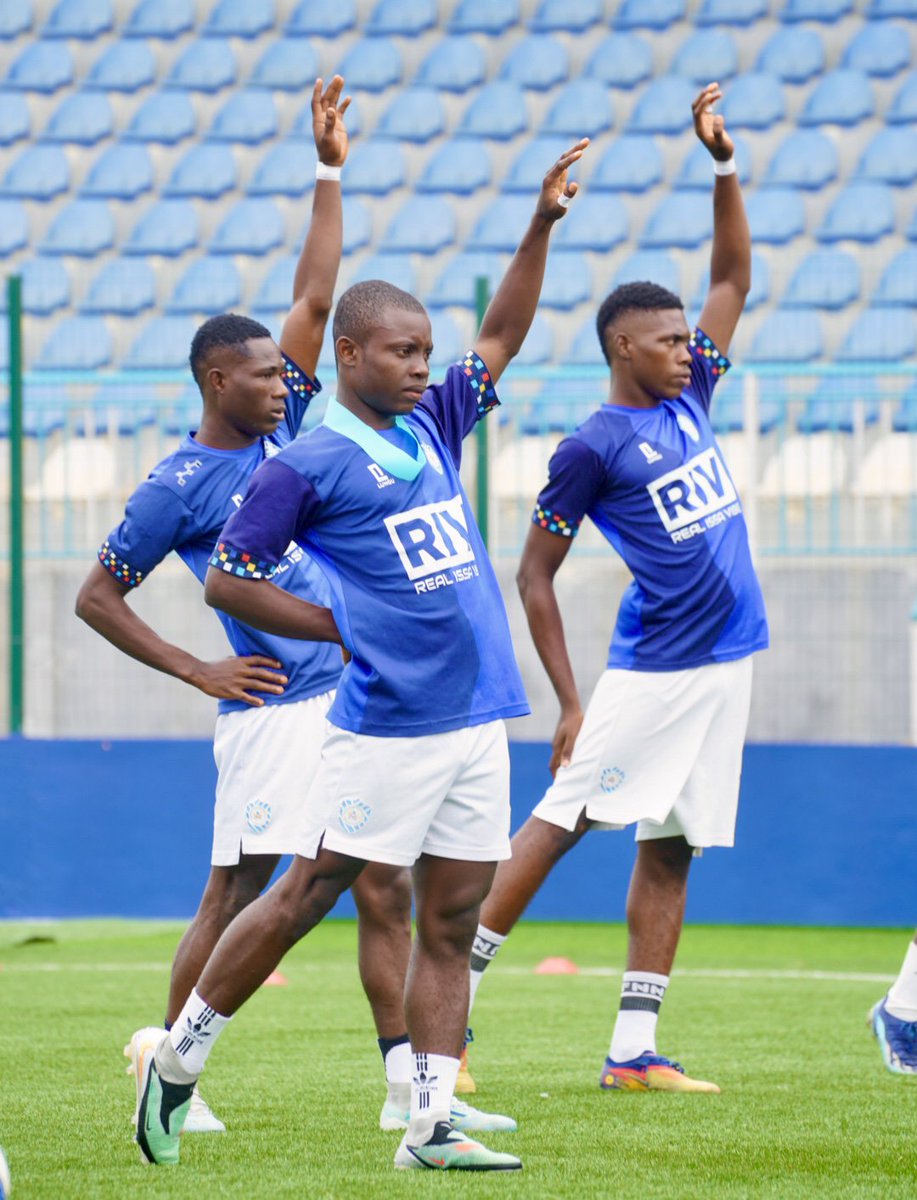 TCC_League's tweet photo. Players of @AtlanticBFC stretch ahead of the TCC Super Cup against Beyond Limits.
#TCCSuperCup26 #TCC #BYLATL https://t.co/yuLWNElA7R