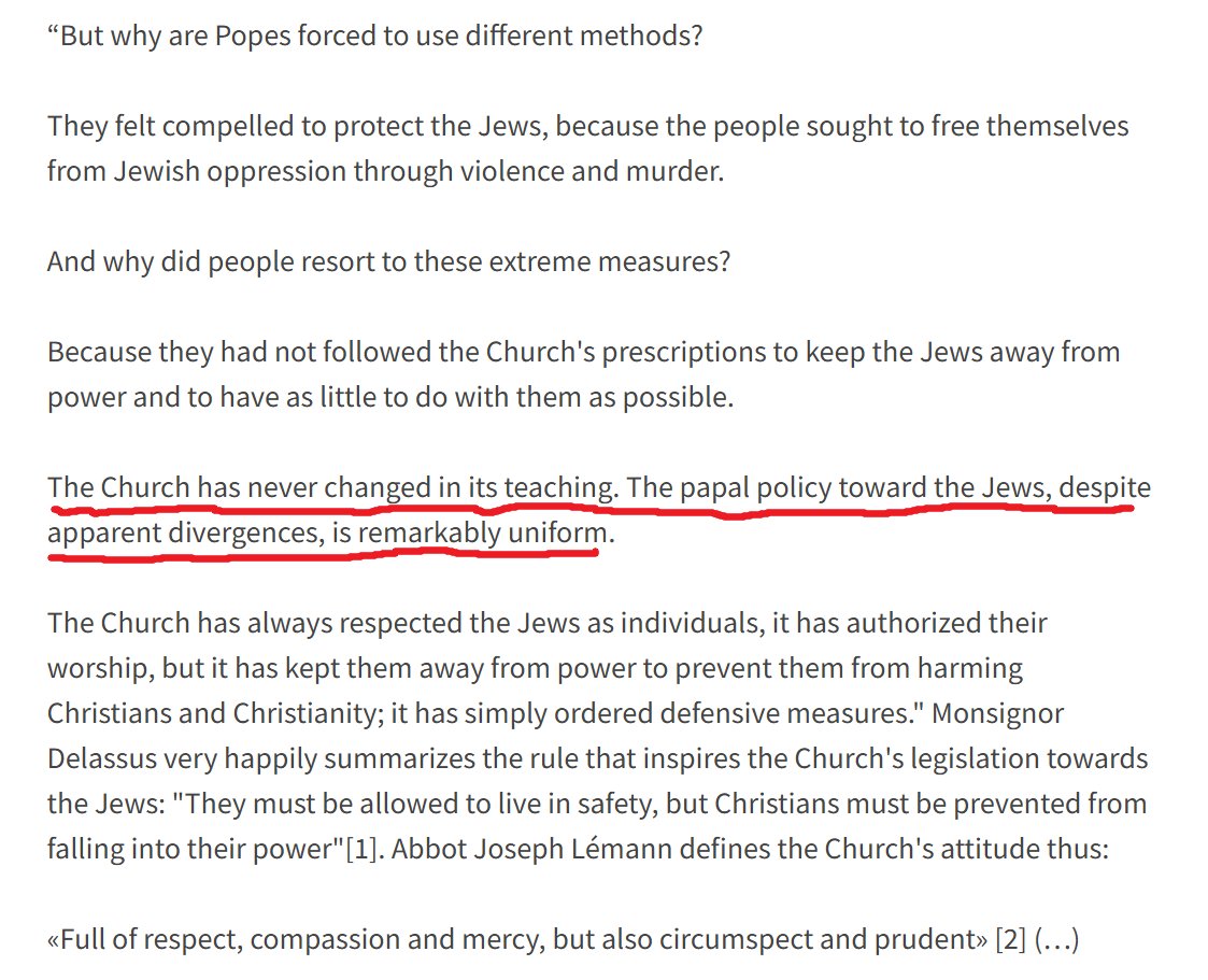 Justadude4fd's tweet photo. The general principles governing the popes in their treatment of the Jews.

para 22 https://t.co/jg0pedNJ2i https://t.co/phjhxzwxNt