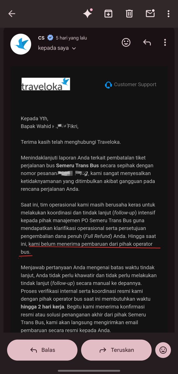 warifie1's tweet photo. @Ccookk_ Traveloka aja dicuekin sama si anomali. https://t.co/ADdLPt3BEK