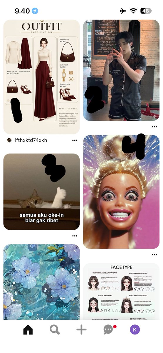 ay_lafyuu's tweet photo. first 4 pins opening pinterest

Liat gonuk di pict 2, reaksi ku di pict 4, pesanku ke gonuk di pict 3 and pict 1 adalah outfitkh untuk nyamperin my gonuk maniss imup kyutt cexciii🤤 https://t.co/lY0mezY9BZ