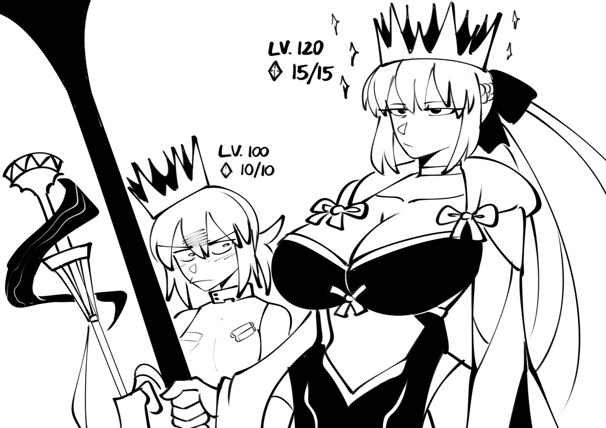 ClinickCase's tweet photo. Summer order for @Txubaky 
Some servants react differently to buffs
(Inspired by @g_gudaman works please check them out) 
thank you!
#fgo https://t.co/Ab9zv6XYz5