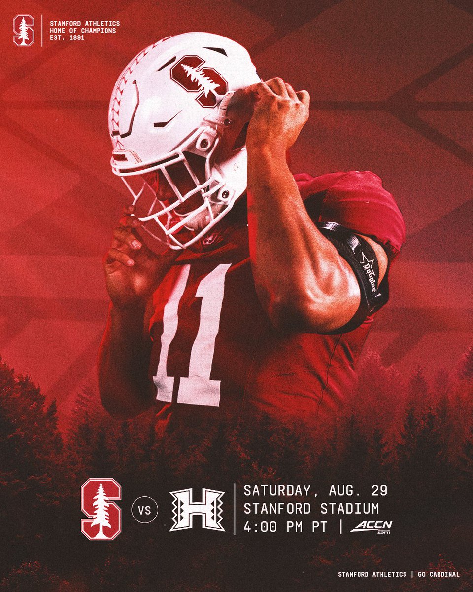 Stanford Football: WAKE UP IT’S GAMEDAY 🗣️
📍Stanford Stadium
⏰ 4p PT
📺 ACC Network
🎟️ https://t.co/s0jHSYQRDc
📻 https://t.co/McZKZFhl